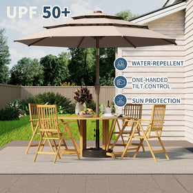 Patio Kingdom 10ft 8-rib frame offers sturdy support.