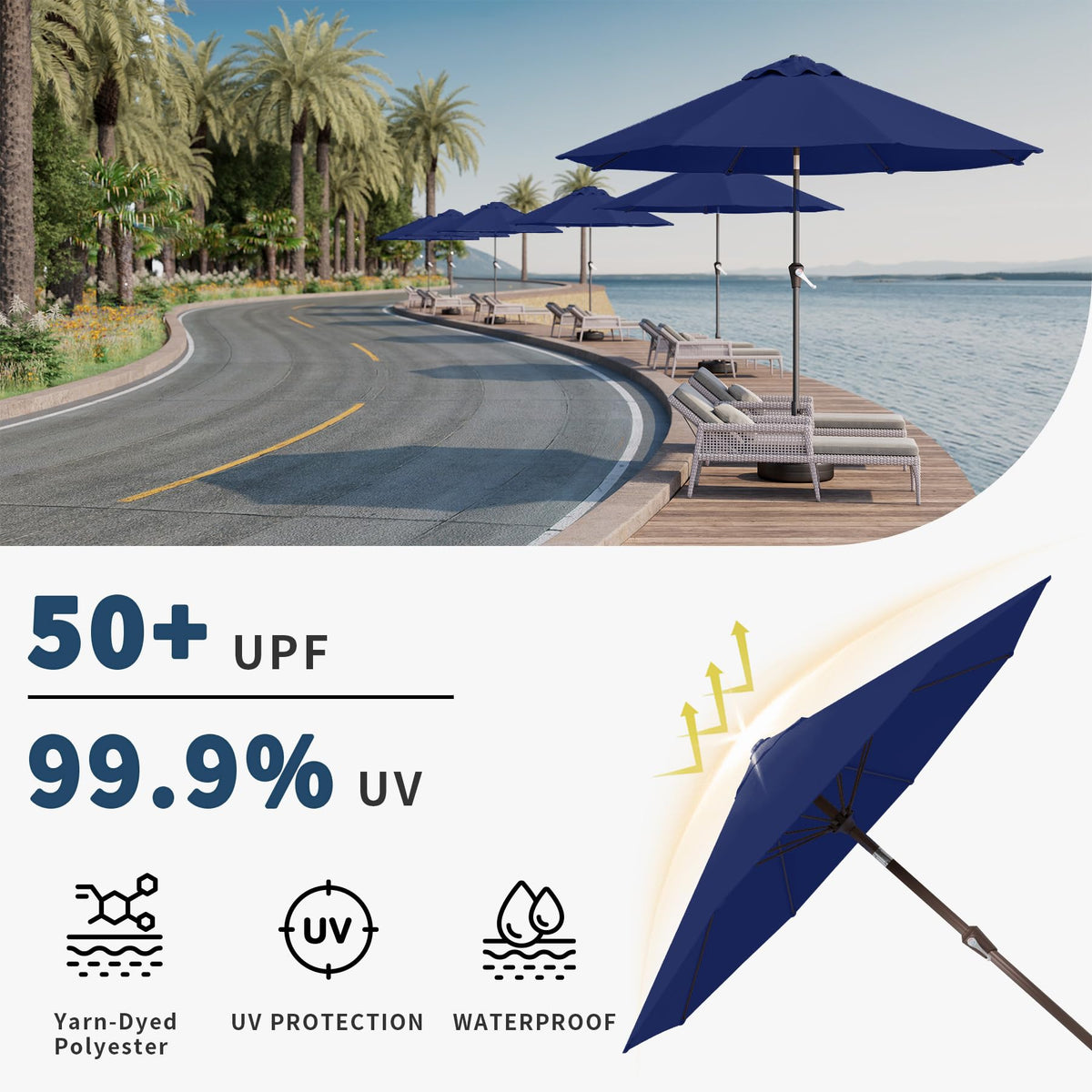 Patio Kingdom weatherproof canopy with UV protection and waterproof fabric
