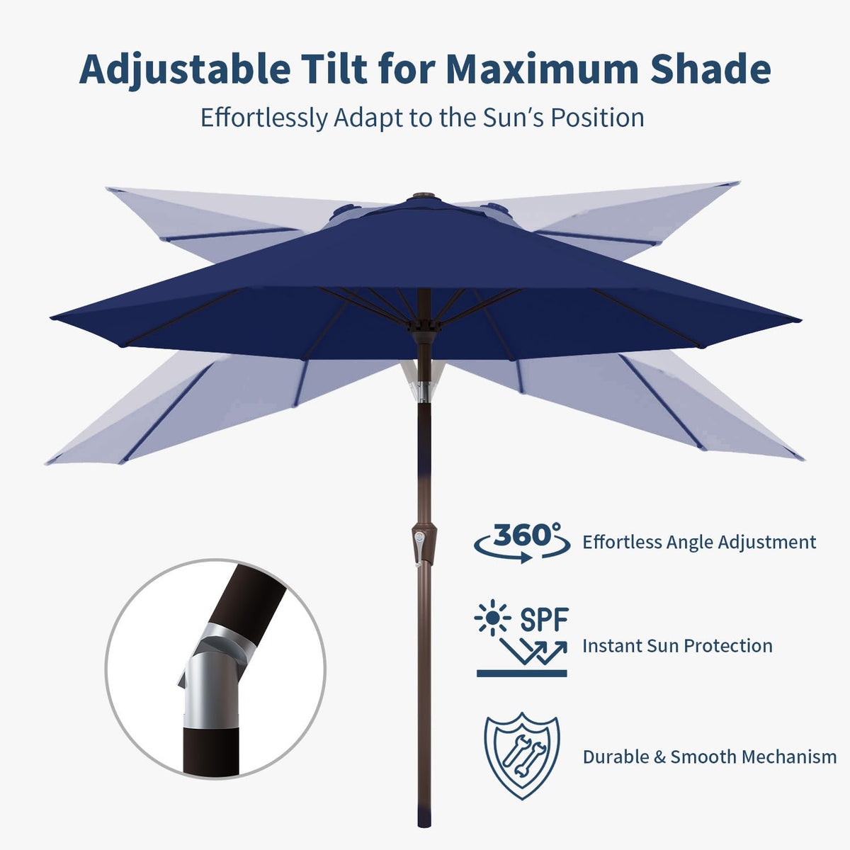 Patio Kingdom wind vent design improves airflow and wind resistance
