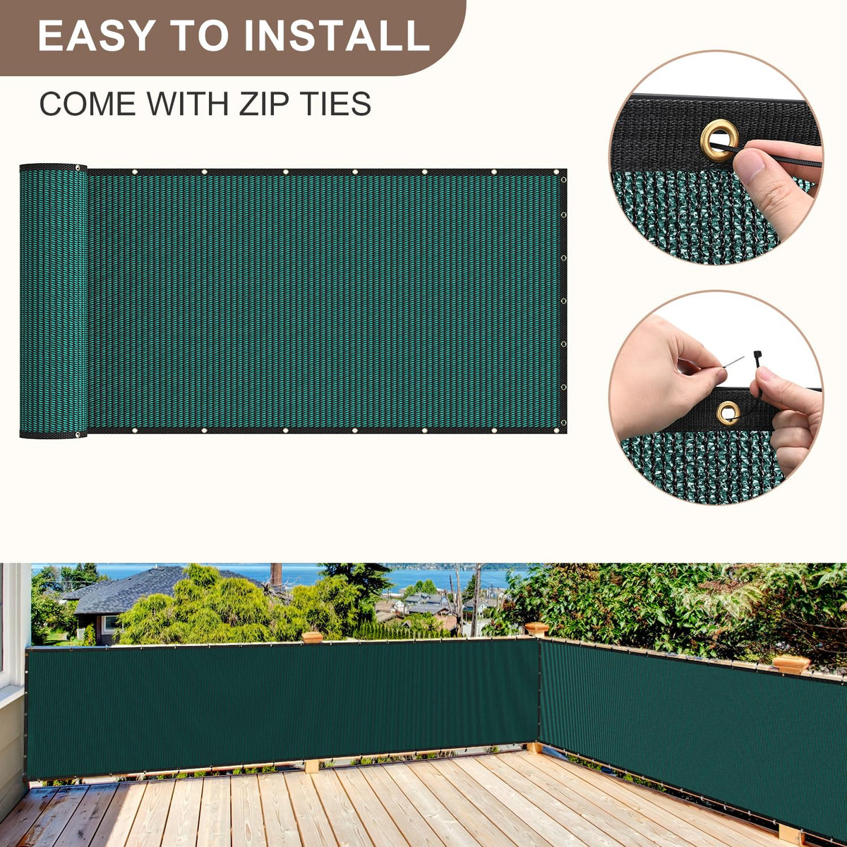 Patiobay 90% blockage visual coverage for privacy needs