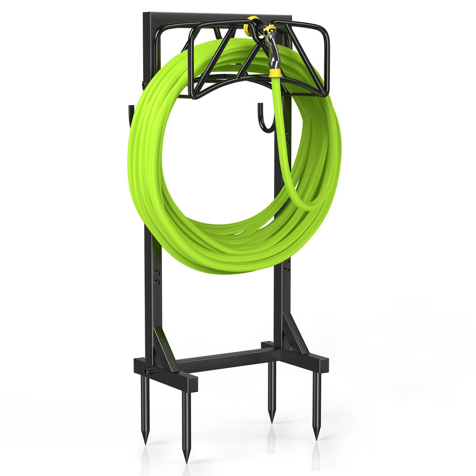 Patiobay garden hose holder stand for organized hose storage outdoors