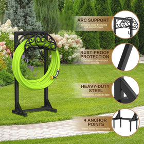 Patiobay freestanding design with anchoring spikes ensures stable placement on uneven ground outdoors