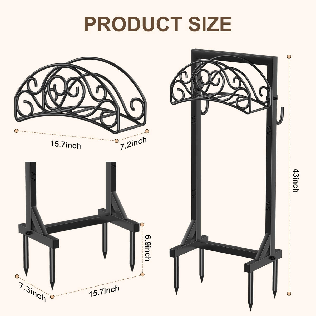 Patiobay easy relocation of the hose stand for flexible yard layouts