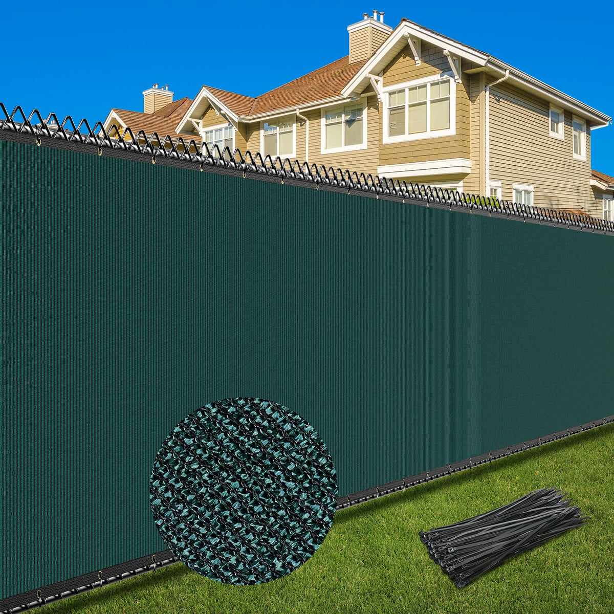 Patiobay privacy screen 4x50ft front view provides instant outdoor privacy