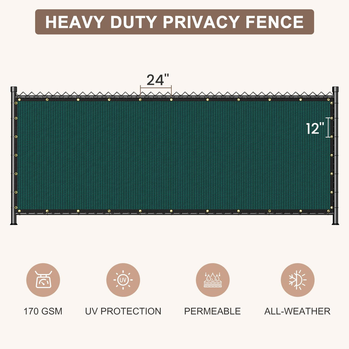 Reinforced edge detail on Patiobay screen resists tearing in wind