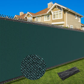 Patiobay privacy screen on fence provides 6x50ft coverage