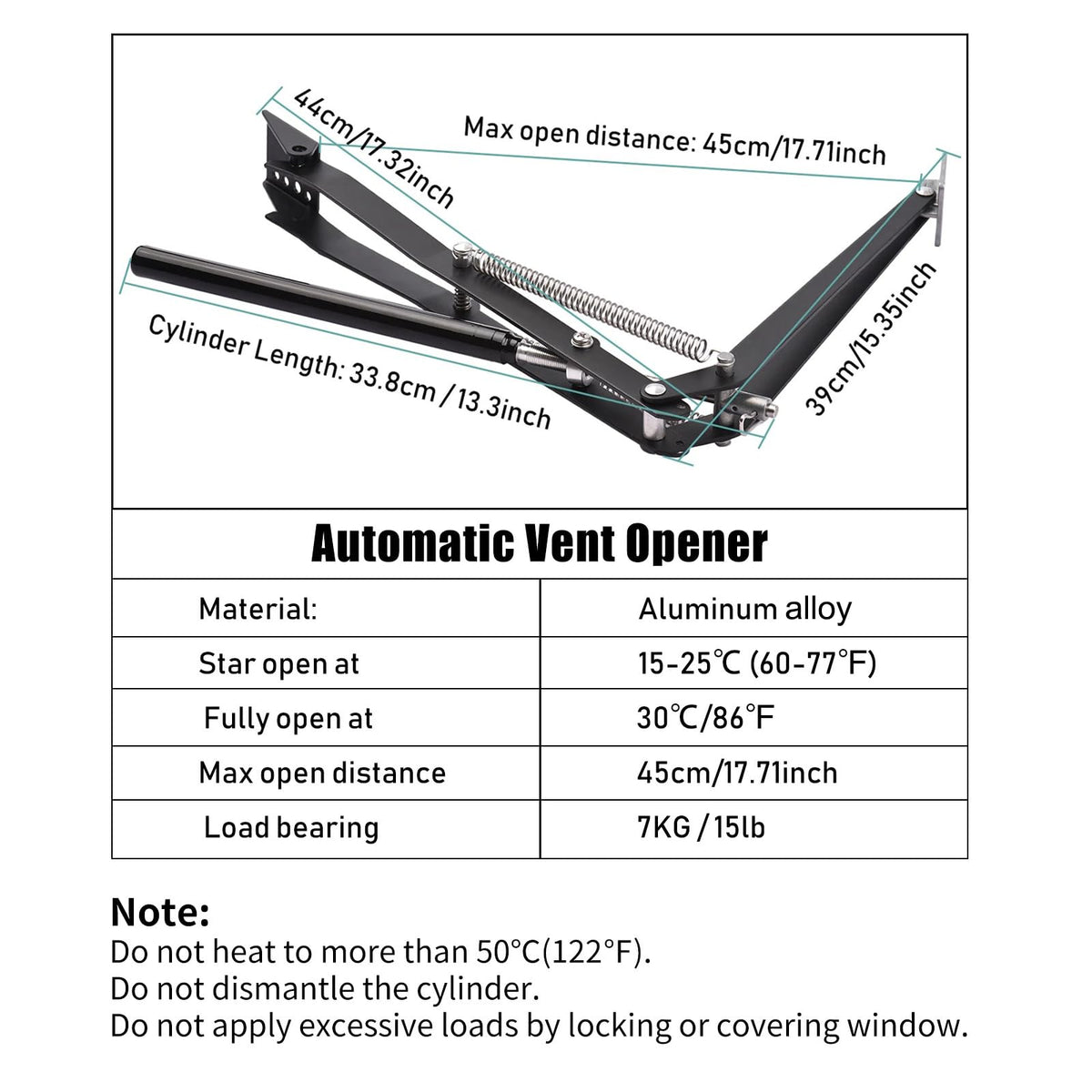PATIOHZ 2X Auto Vent Opener offers precise temperature control for plant comfort
