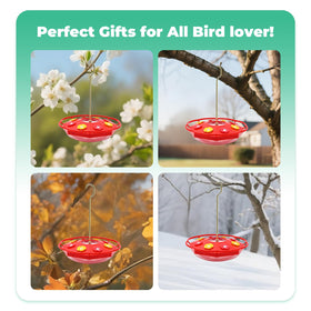 Patrisard hummingbird feeder hangs securely on a sturdy hook.
