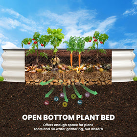 Pattiumo galvanized round bed planting area highlights generous 4x4 ft space.