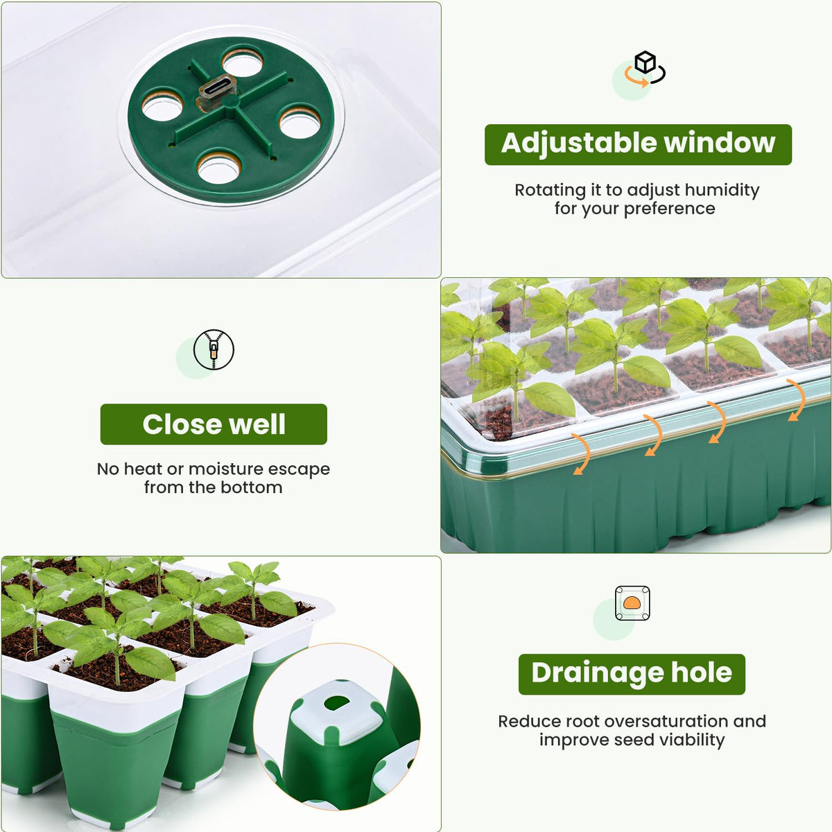 Pattiumo heightened dome design accommodates larger seeds and cuttings
