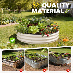 Pattiumo round bed open-bottom design promotes drainage and healthy root growth.