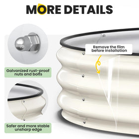 Pattiumo round bed rust-resistance supports durable outdoor use in sun and rain.