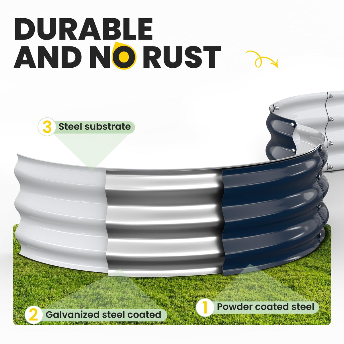 Pattiumo rounded edge design along the top rim for safe handling.