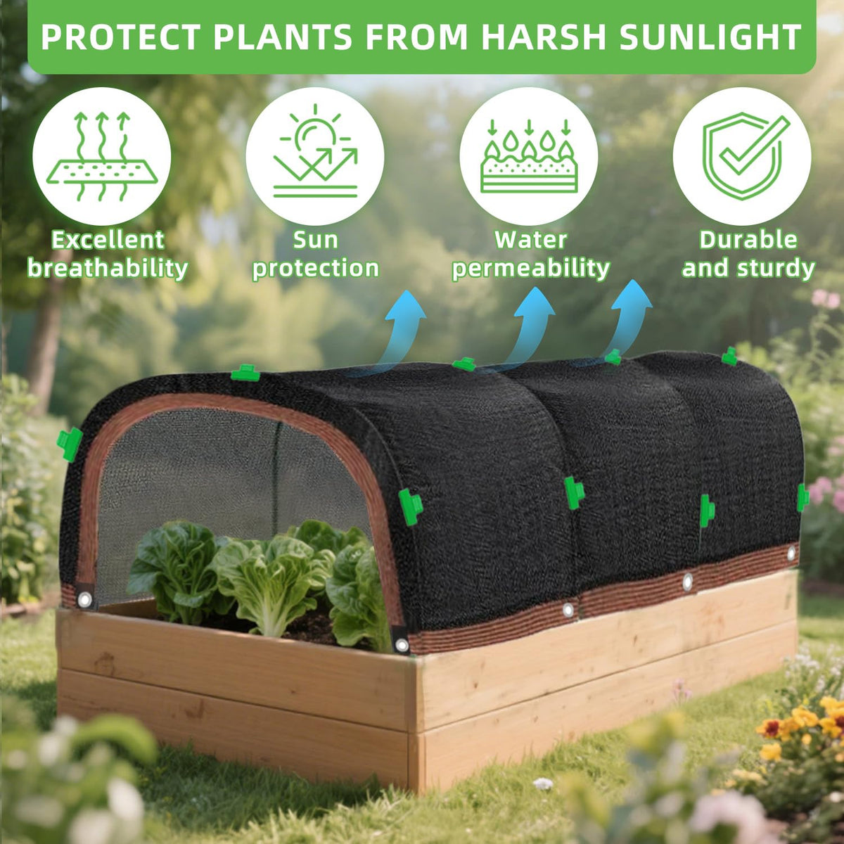 PATYDEST curved tubes for easy shade cloth assembly.