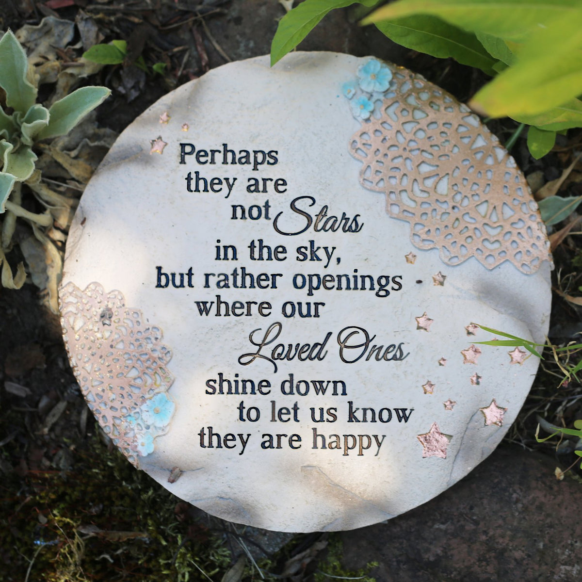 Pavilion Gift Company Stars in the Sky stone placed along a walkway.