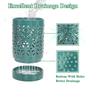 Pavtner orchid pot with bottom drainage hole ensuring good drainage.