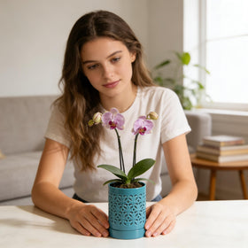 Pavtner indoor-outdoor orchid pot for balconies and windowsills.