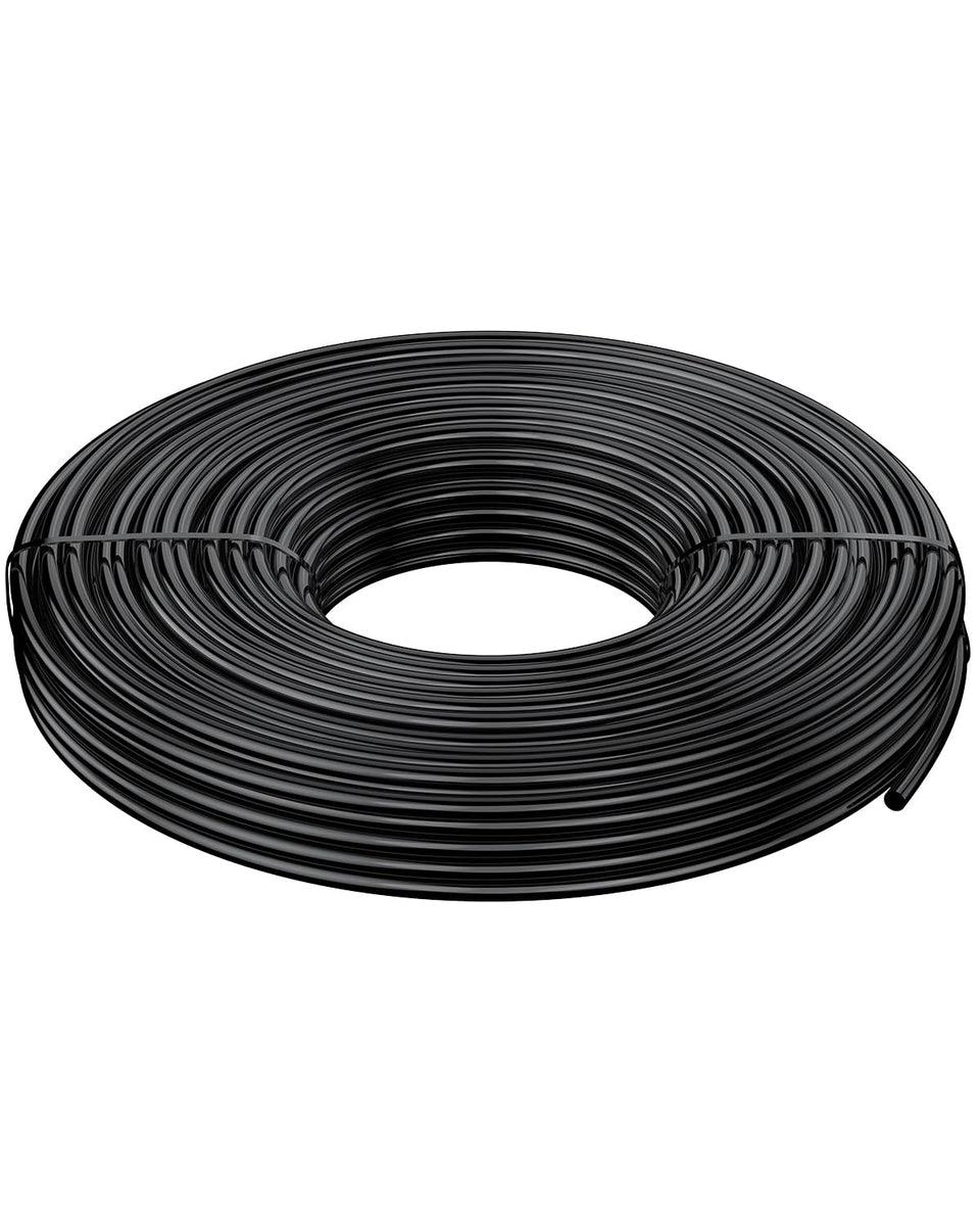 Pawfly 50 ft drip tubing in black for precise garden watering