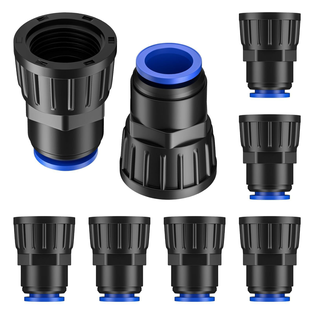 Pawfly 8-pc drip irrigation adapters provide secure, leak-free connections for efficient watering.