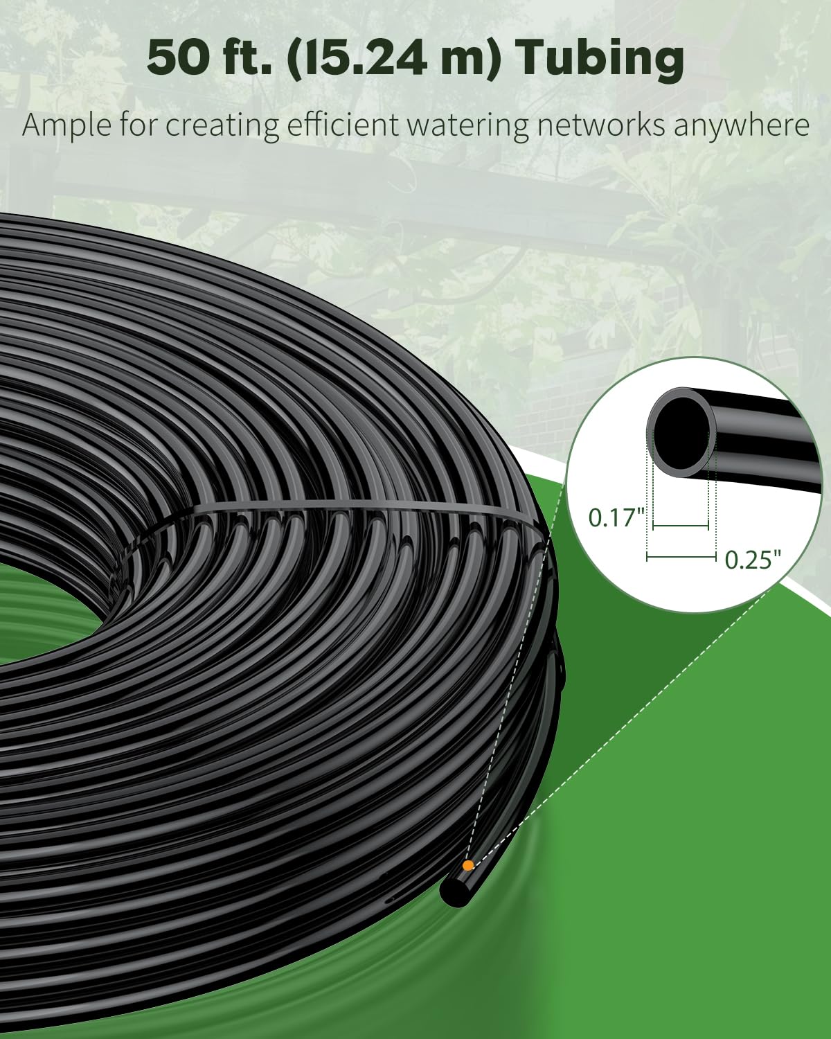 Pawfly black distribution tubing 1/4 in for even water flow
