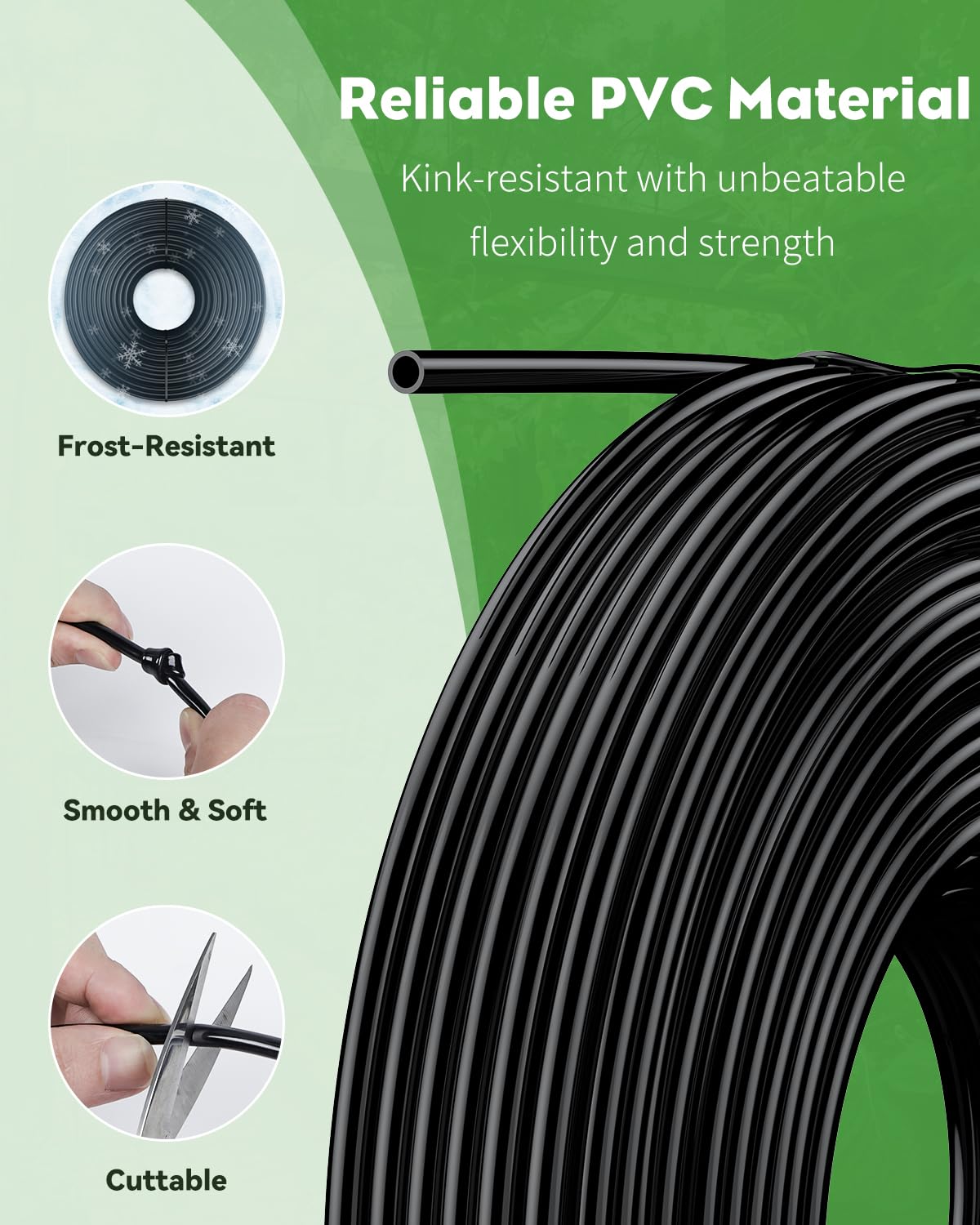 Pawfly cold-resistant drip line with 0.8 mm wall thickness for year-round use