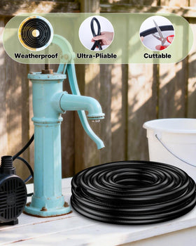 Pawfly irrigation tubing installs quickly with barbed fittings for watertight connections