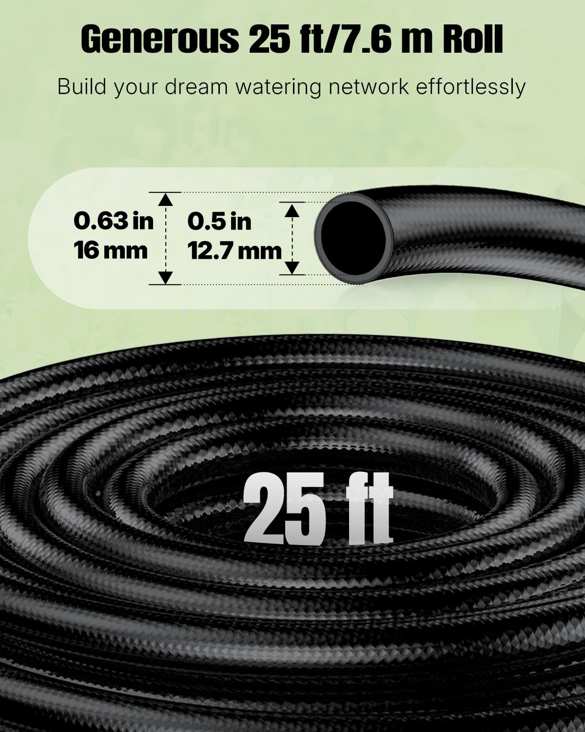 Pawfly PVC material tubing resists wear while remaining flexible for tight garden corners