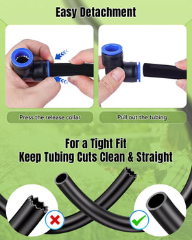 Pawfly leak-proof elbow ensures a watertight seal with tubing