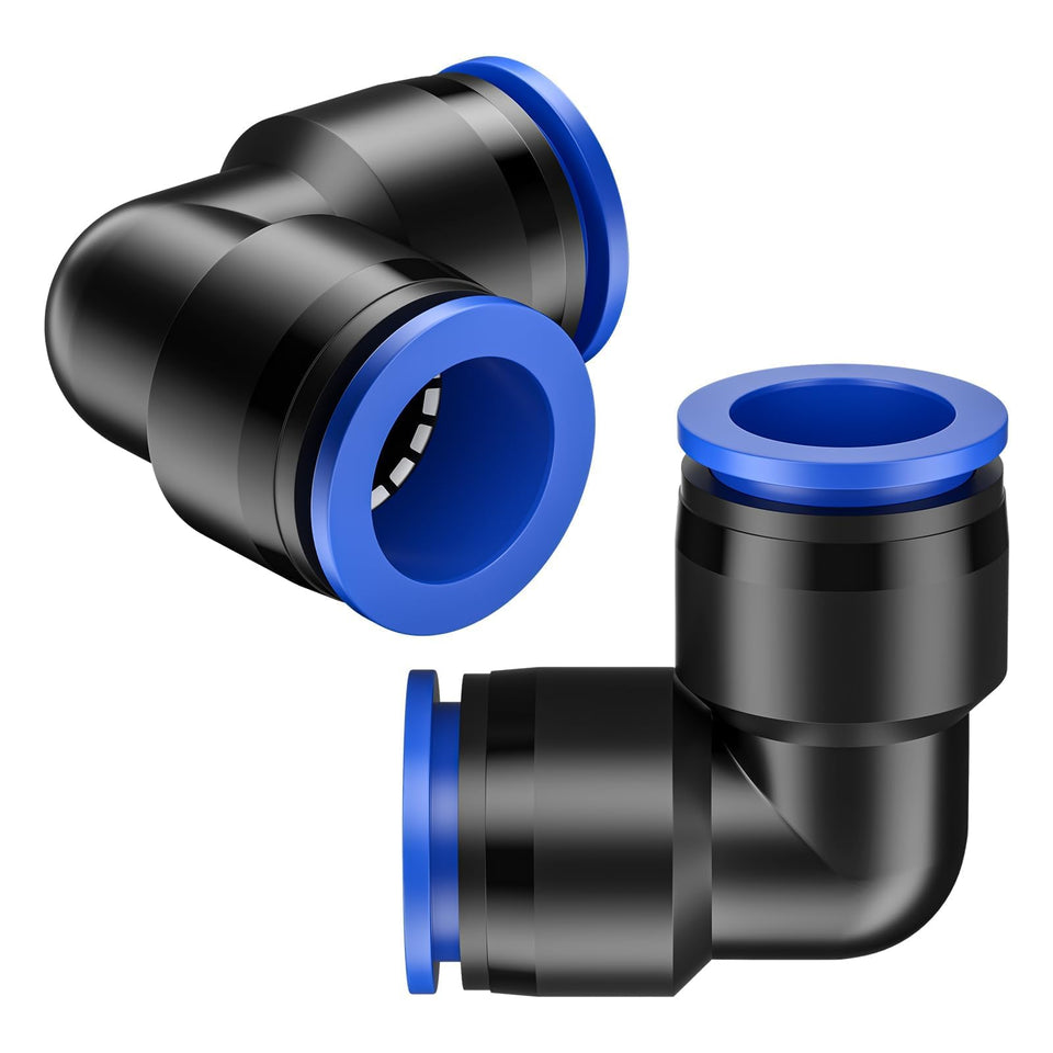 Pawfly one-half-inch elbow fittings, top view for simple drip irrigation setup