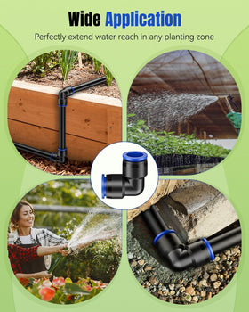 Pawfly one-half-inch tubing in use outdoors with 2-way elbows