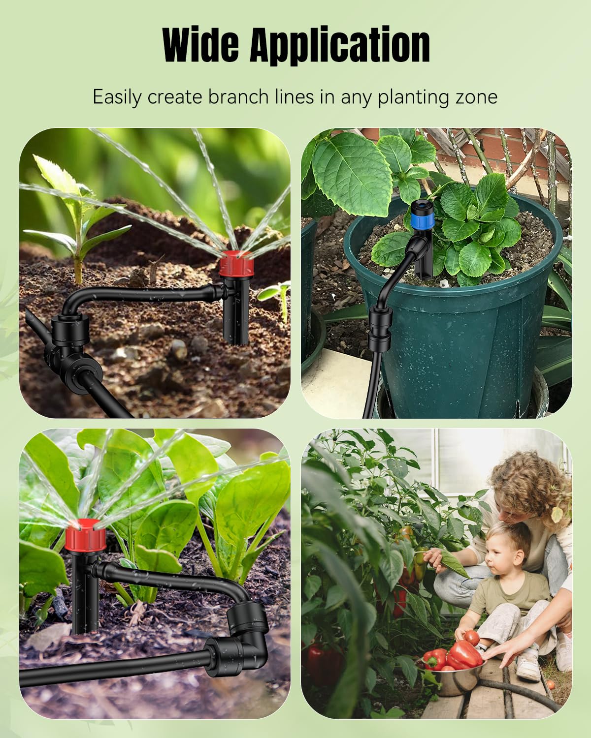 Pawfly outdoor garden irrigation kit for raised beds patios and greenhouses.