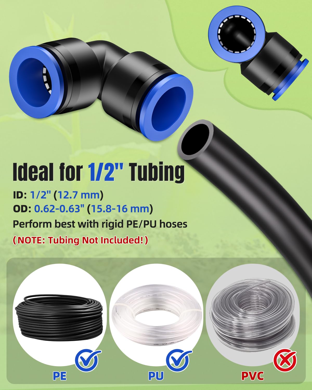 Pawfly push-to-connect elbows demonstrate quick, tool-free installation