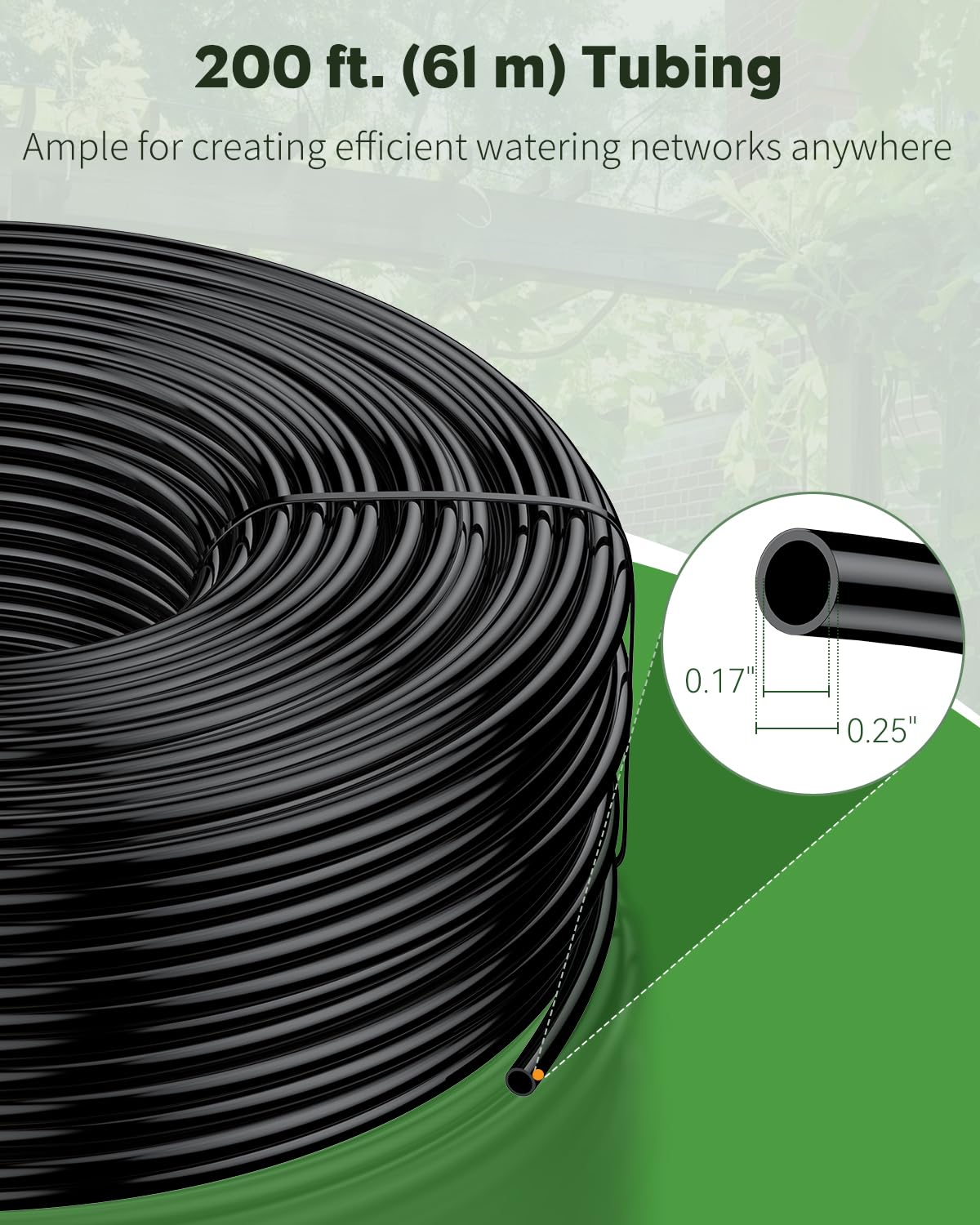 Pawfly PVC drip tubing with soft flex for tight spaces and flexible routing