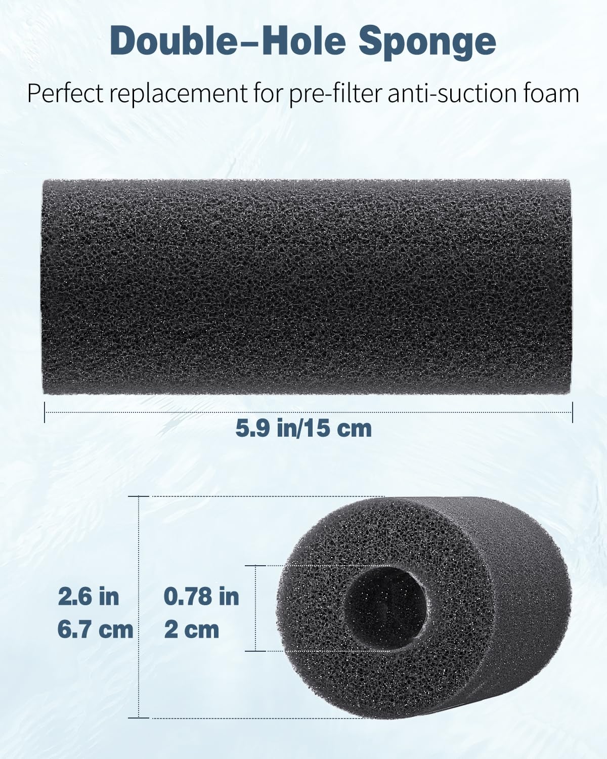 Pawfly replacement foam roll enhances pond filtration without stressing fish.