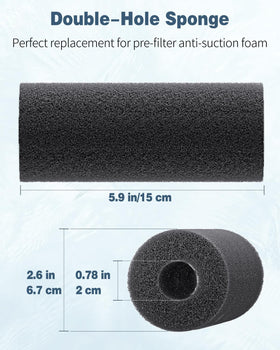 Pawfly replacement foam roll enhances pond filtration without stressing fish.