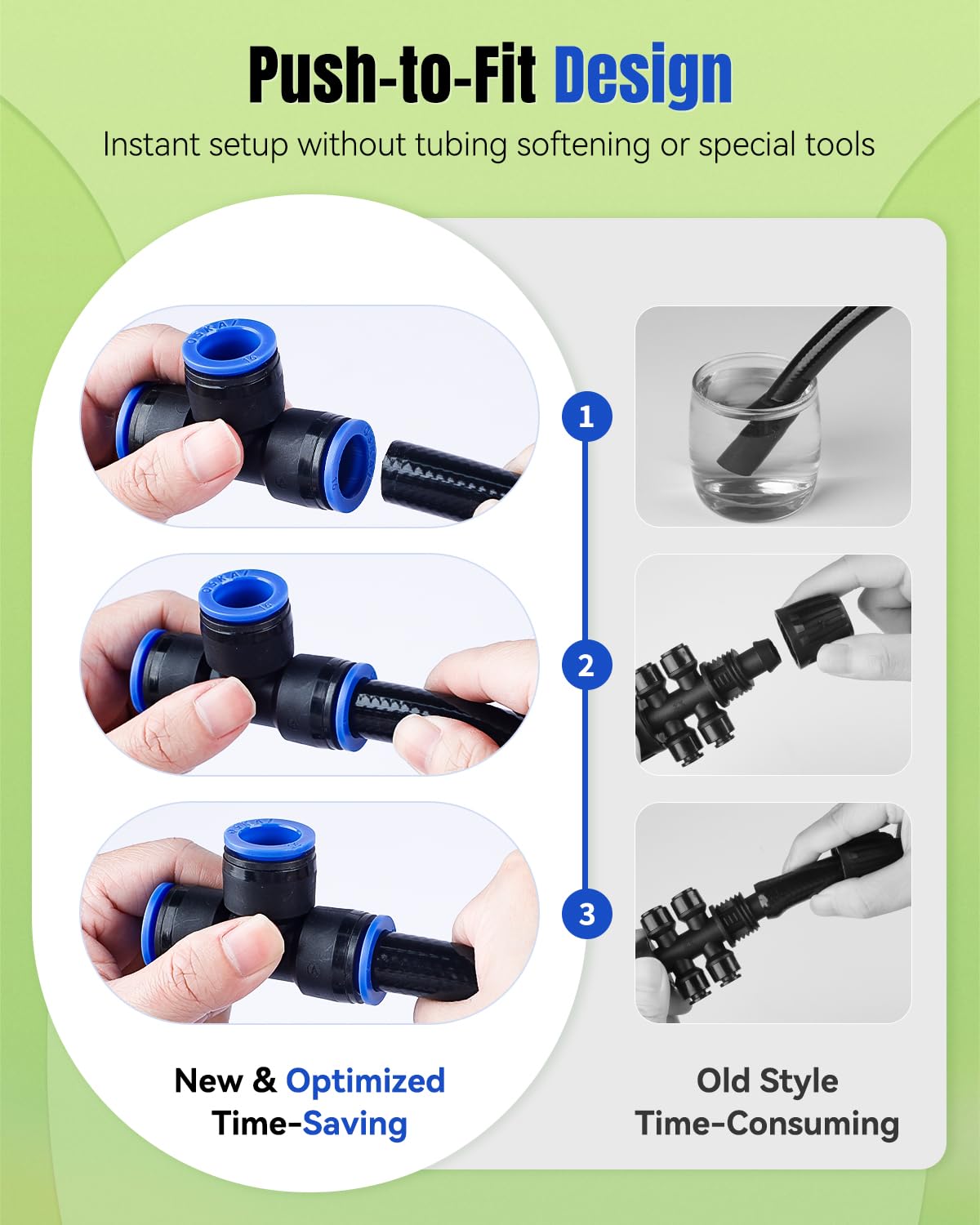Pawfly straight coupling provides secure, leak-free tube connections