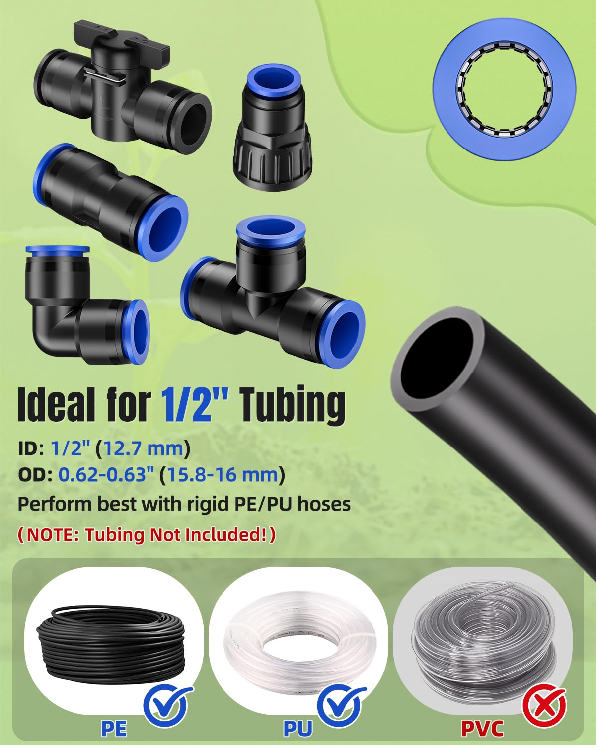 Pawfly tee connector enables branching to multiple plant zones