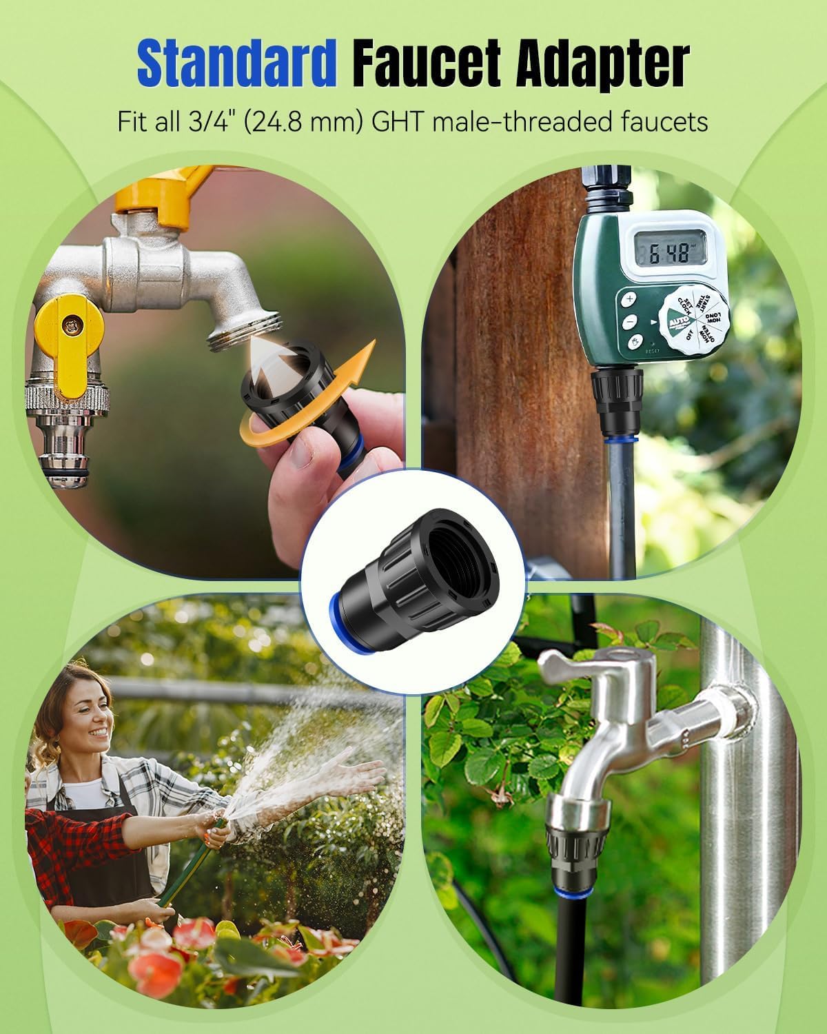 Pawfly vegetable garden irrigation setup enables precise watering.
