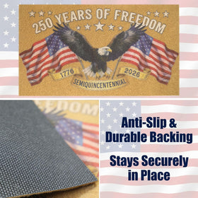 PaxNotunnxa doormat closeup texture shows coconut fiber durability and easy care.