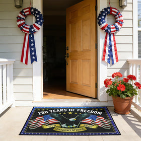 PaxNotunnxa america 250th anniversary garden entrance doormat adds curb appeal