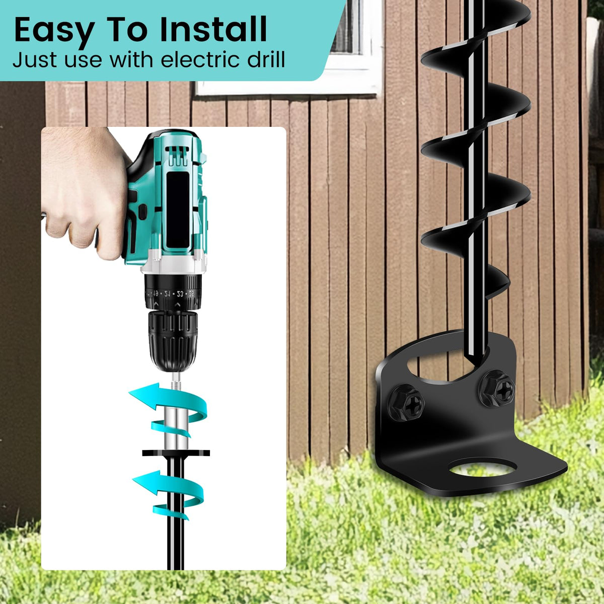 Payivsve anchors suitable for sheds, swings, trampolines, and carports.