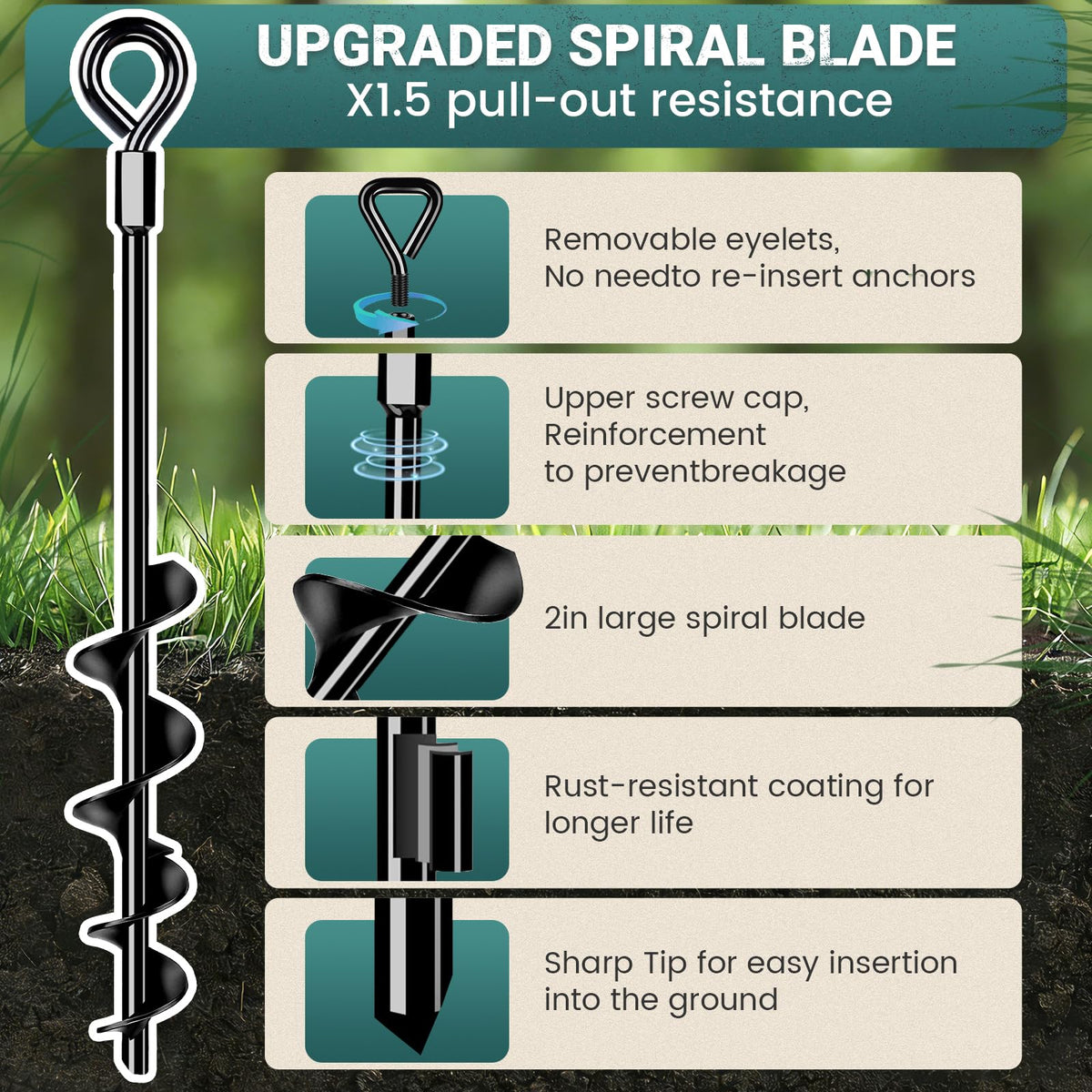 Payivsve shed anchor in soil provides strong resistance against shifting in wind
