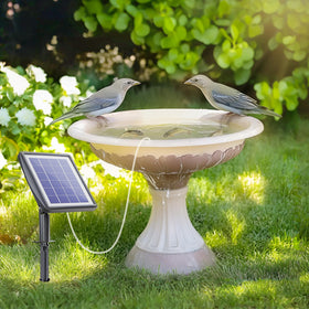 PChero solar pond aerator air stones ensuring bubbles and oxygen flow.