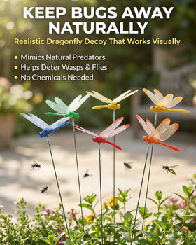 PCVLFPA dragonfly clip uses visual mimicry to discourage pests outdoors