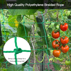PDGROW easy-installation netting shows fast setup with scissors and stakes.