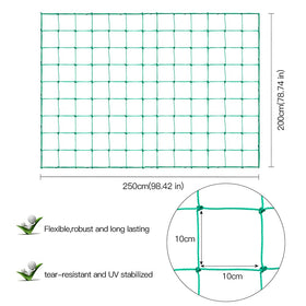 PDGROW plant support grid highlights vertical growth and improved air circulation for vegetables.