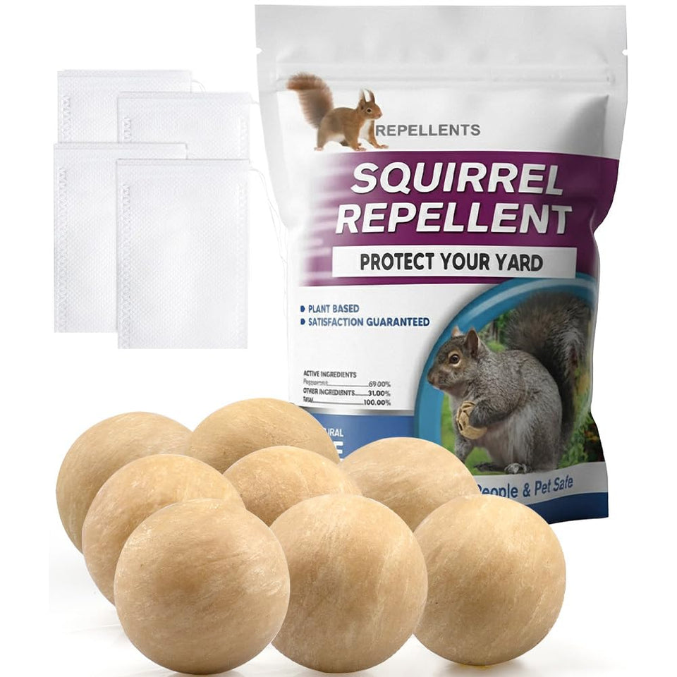 PDKIVFI Squirrel Repellent Outdoor balls protecting garden areas with mint-garlic scent