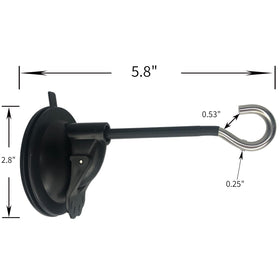PeakBlen setup supports lightweight items up to 4-5 lbs on glass