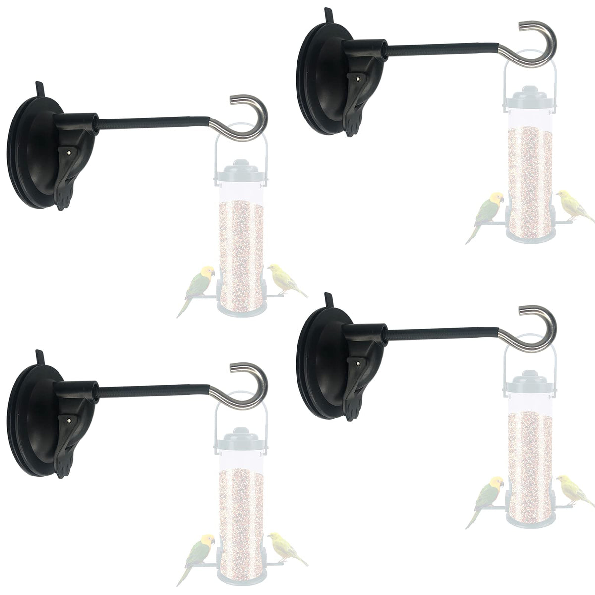 PeakBlen window suction bird feeder hanger attached to glass for close viewing of birds
