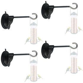 PeakBlen window suction bird feeder hanger attached to glass for close viewing of birds